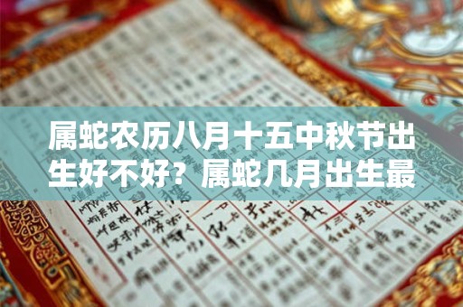属蛇农历八月十五中秋节出生好不好?属蛇几月出生最好命? 属蛇农历八月十五中秋节出生好不好?属蛇几月出生最好命?