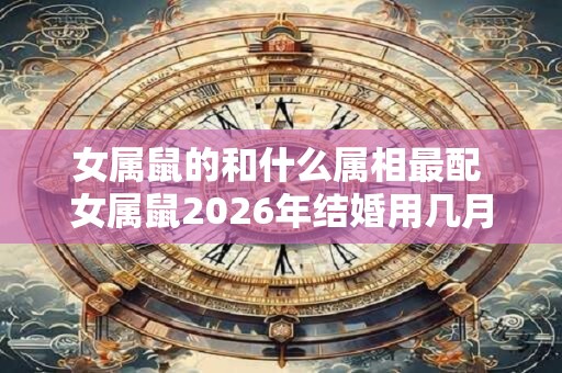 女属鼠的和什么属相最配 女属鼠2026年结婚用几月好