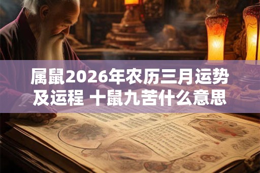 属鼠2026年农历三月运势及运程 十鼠九苦什么意思