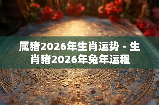属猪2026年生肖运势 - 生肖猪2026年兔年运程