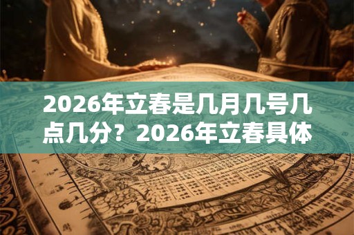 2026年立春是几月几号几点几分？2026年立春具体时间