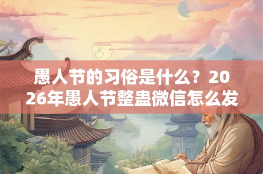 愚人节的习俗是什么？2026年愚人节整蛊微信怎么发？