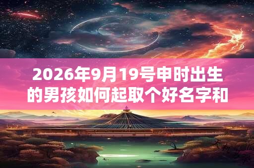 2026年9月19号申时出生的男孩如何起取个好名字和五行属性 2026年9月19号申时出生的男孩如何起取个好名字和五行属性