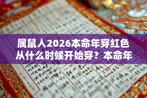 属鼠人2026本命年穿红色从什么时候开始穿?本命年穿什么红色? 属鼠人2026本命年穿红色从什么时候开始穿?本命年穿什么红色?