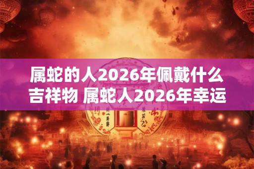 属蛇的人2026年佩戴什么吉祥物 属蛇人2026年幸运色