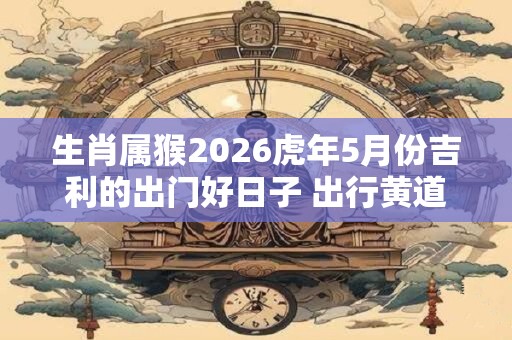 生肖属猴2026虎年5月份吉利的出门好日子 出行黄道吉日 生肖属猴2026虎年5月份吉利的出门好日子 出行黄道吉日