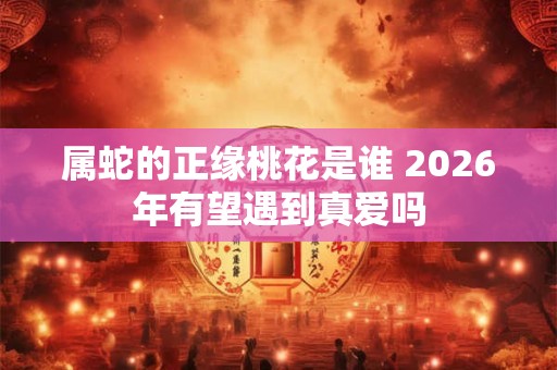 属蛇的正缘桃花是谁 2026年有望遇到真爱吗
