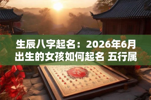生辰八字起名：2026年6月出生的女孩如何起名 五行属什么