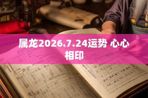 属龙2026.7.24运势 心心相印