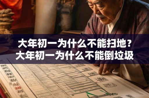 大年初一为什么不能扫地？大年初一为什么不能倒垃圾？