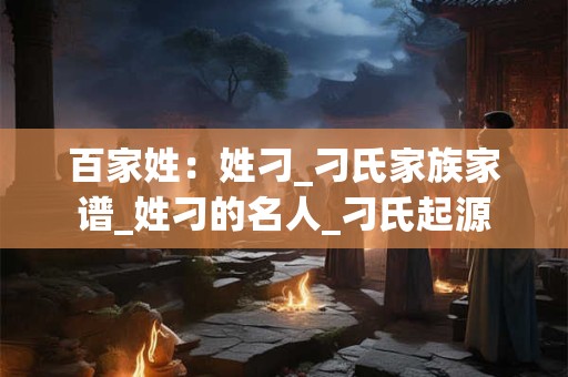 百家姓:姓刁_刁氏家族家谱_姓刁的名人_刁氏起源 百家姓:姓刁_刁氏家族家谱_姓刁的名人_刁氏起源