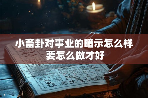 小畜卦对事业的暗示怎么样 要怎么做才好