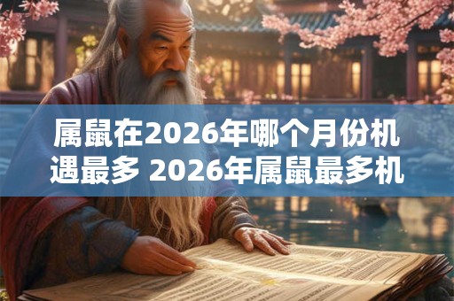 属鼠在2026年哪个月份机遇最多 2026年属鼠最多机遇月份