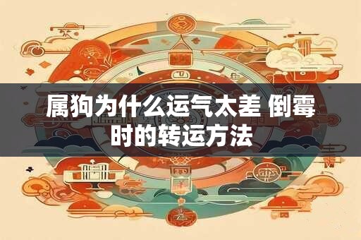 属狗为什么运气太差 倒霉时的转运方法