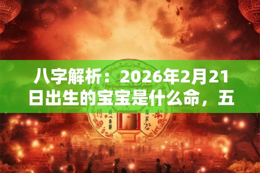 八字解析:2026年2月21日出生的宝宝是什么命,五行缺什么 八字解析:2026年2月21日出生的宝宝是什么命,五行缺什么