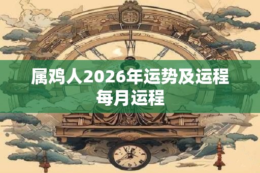 属鸡人2026年运势及运程每月运程