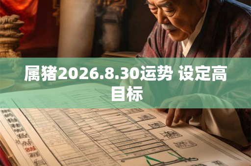 属猪2026.8.30运势 设定高目标