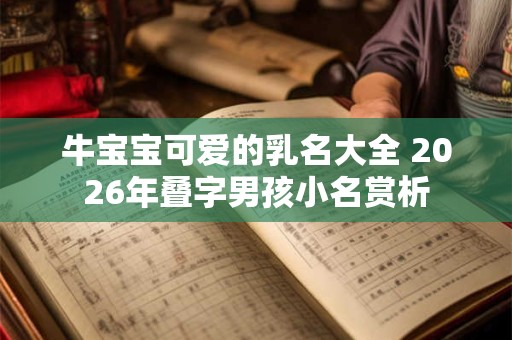 牛宝宝可爱的乳名大全 2026年叠字男孩小名赏析 牛宝宝可爱的乳名大全 2026年叠字男孩小名赏析