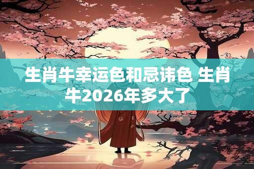 生肖牛幸运色和忌讳色 生肖牛2026年多大了