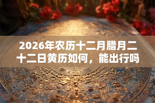 2026年农历十二月腊月二十二日黄历如何，能出行吗？