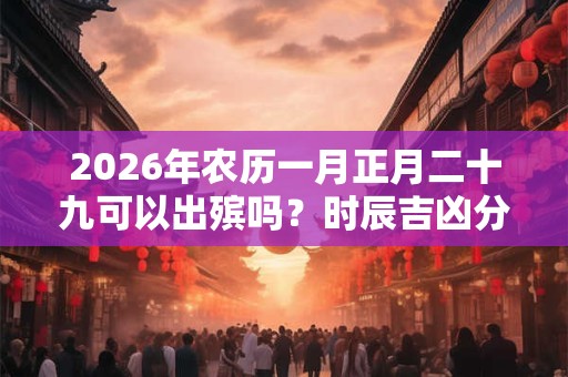 2026年农历一月正月二十九可以出殡吗?时辰吉凶分析! 2026年农历一月正月二十九可以出殡吗?时辰吉凶分析!