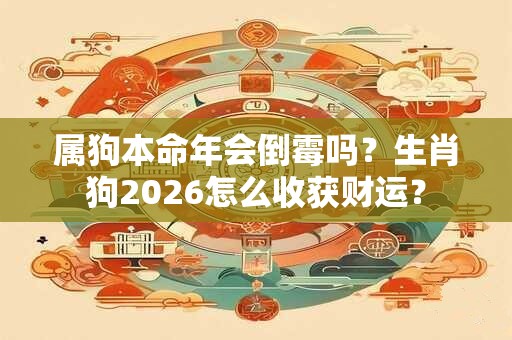 属狗本命年会倒霉吗?生肖狗2026怎么收获财运? 属狗本命年会倒霉吗?生肖狗2026怎么收获财运?