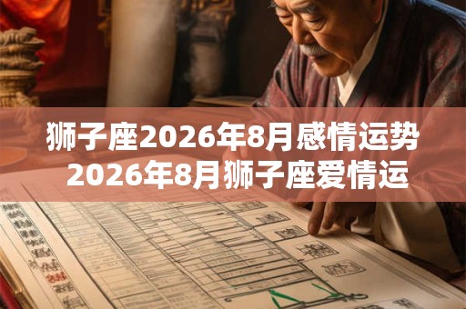 狮子座2026年8月感情运势 2026年8月狮子座爱情运程详解 狮子座2026年8月感情运势 2026年8月狮子座爱情运程详解