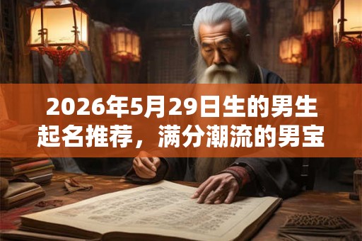 2026年5月29日生的男生起名推荐，满分潮流的男宝宝名字