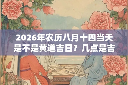 2026年农历八月十四当天是不是黄道吉日？几点是吉时？
