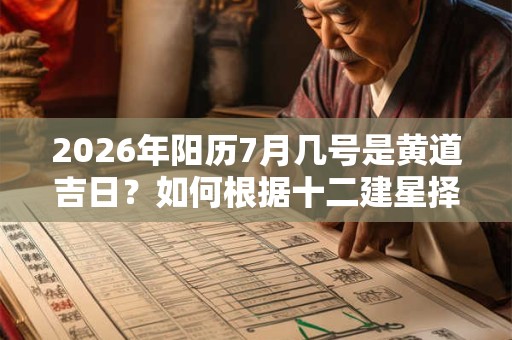 2026年阳历7月几号是黄道吉日?如何根据十二建星择日? 2026年阳历7月几号是黄道吉日?如何根据十二建星择日?