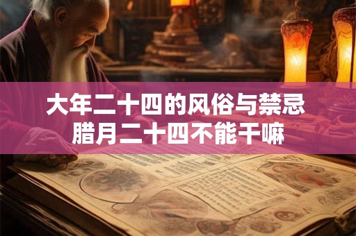 大年二十四的风俗与禁忌 腊月二十四不能干嘛