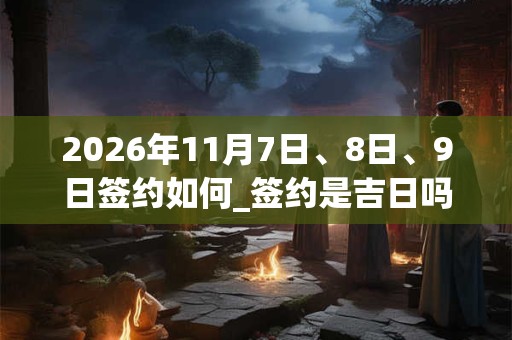 2026年11月7日、8日、9日签约如何_签约是吉日吗
