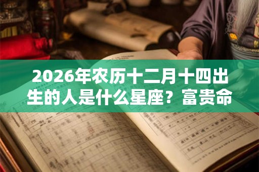 2026年农历十二月十四出生的人是什么星座？富贵命格吗？