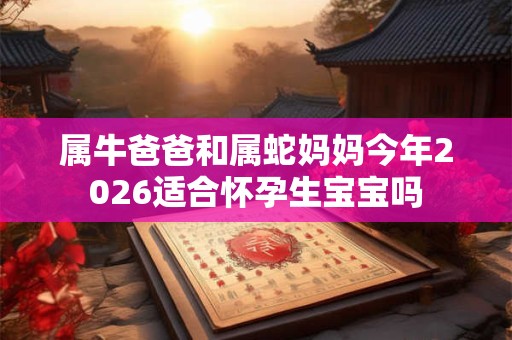 属牛爸爸和属蛇妈妈今年2026适合怀孕生宝宝吗 属牛爸爸和属蛇妈妈今年2026适合怀孕生宝宝吗