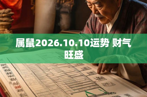 属鼠2026.10.10运势 财气旺盛 属鼠2026.10.10运势 财气旺盛