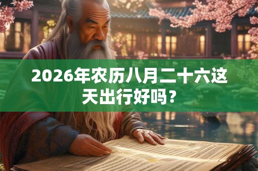 2026年农历八月二十六这天出行好吗？