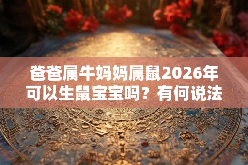 爸爸属牛妈妈属鼠2026年可以生鼠宝宝吗？有何说法？