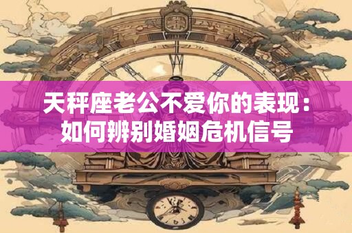 天秤座老公不爱你的表现:如何辨别婚姻危机信号 天秤座老公不爱你的表现:如何辨别婚姻危机信号