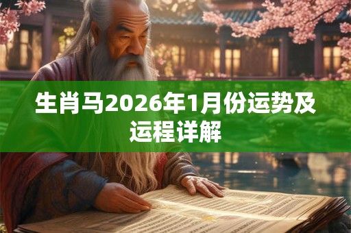 生肖马2026年1月份运势及运程详解