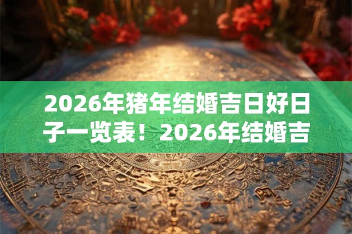 2026年猪年结婚吉日好日子一览表!2026年结婚吉日大全! 2026年猪年结婚吉日好日子一览表!2026年结婚吉日大全!