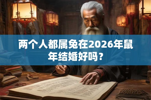 两个人都属兔在2026年鼠年结婚好吗？