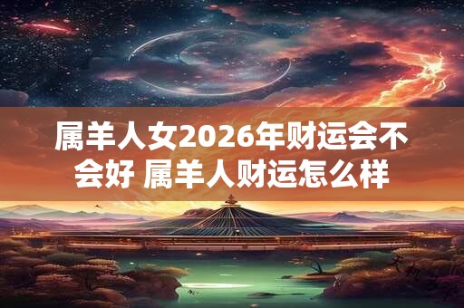 属羊人女2026年财运会不会好 属羊人财运怎么样 属羊人女2026年财运会不会好 属羊人财运怎么样