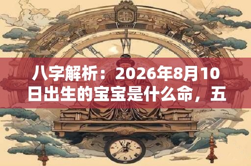 八字解析：2026年8月10日出生的宝宝是什么命，五行缺什么