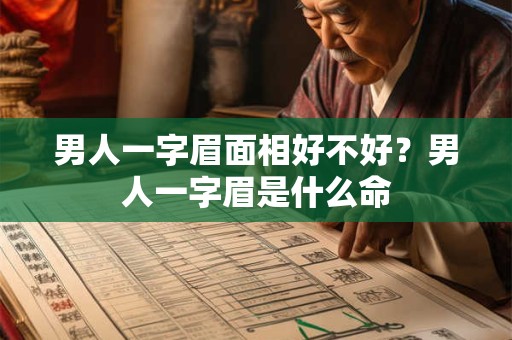 男人一字眉面相好不好？男人一字眉是什么命