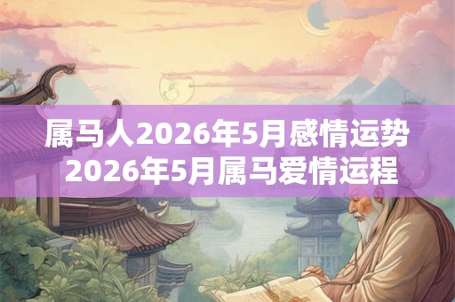 属马人2026年5月感情运势 2026年5月属马爱情运程详解 属马人2026年5月感情运势 2026年5月属马爱情运程详解