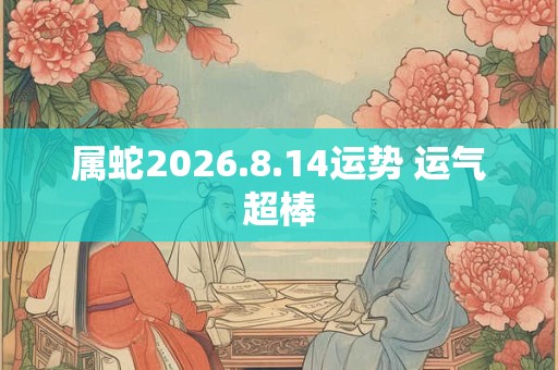 属蛇2026.8.14运势 运气超棒 属蛇2026.8.14运势 运气超棒