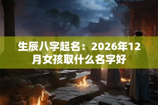 生辰八字起名:2026年12月女孩取什么名字好 生辰八字起名:2026年12月女孩取什么名字好