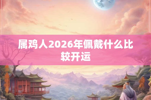 属鸡人2026年佩戴什么比较开运
