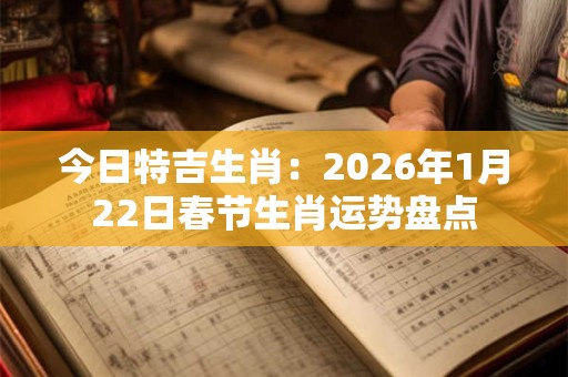 今日特吉生肖：2026年1月22日春节生肖运势盘点