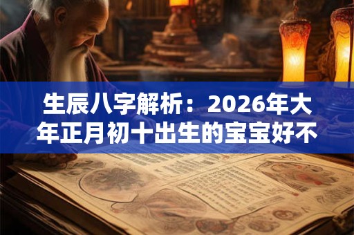生辰八字解析：2026年大年正月初十出生的宝宝好不好 是什么命